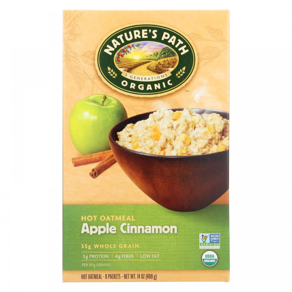 Nature's Path Hot Oatmeal - Apple Cinnamon - 6개 묶음상품 - 14 oz.