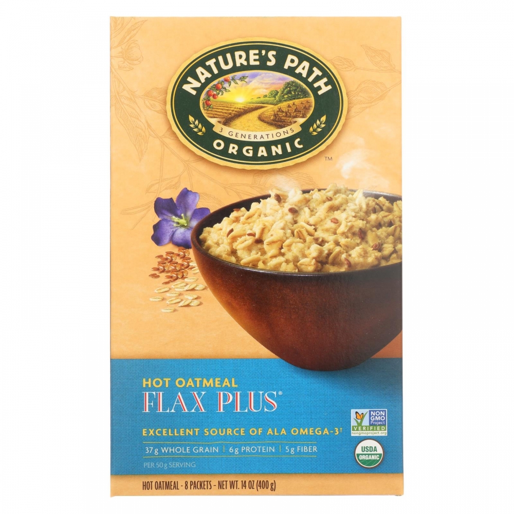Nature's Path Hot Oatmeal - Flax Plus - 6개 묶음상품 - 14 oz.