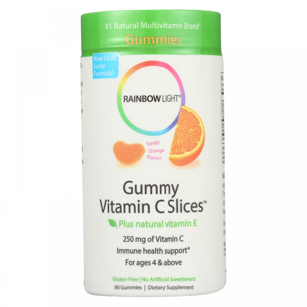 Rainbow Light Gummy Vitamin C Slices Tangy Orange - 250 mg - 90 Gummies Slices