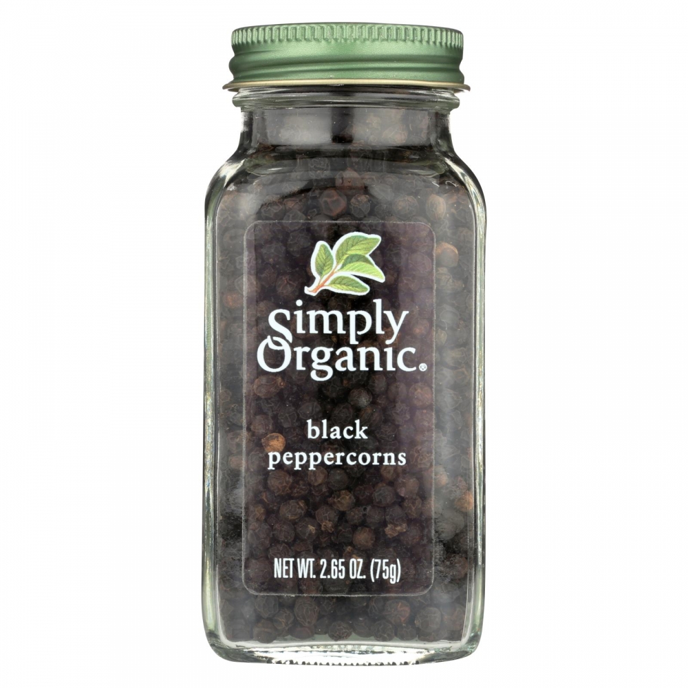 Simply Organic Black Peppercorns - 6개 묶음상품 - 2.65 oz.
