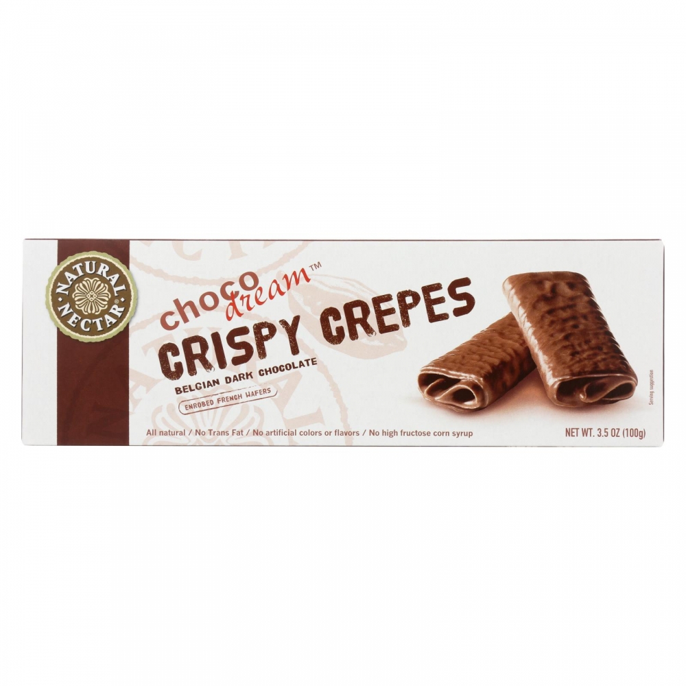 Natural Nectar Crispy Crepes - Choco Dream - Belgian Dark Chocolate - 3.5 oz - 8개 묶음상품