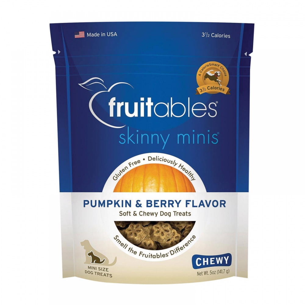Fruitables Skinny Minis Dog Treats - Crunchy Pumpkin & Berry Flavor - 8개 묶음상품 - 7 oz