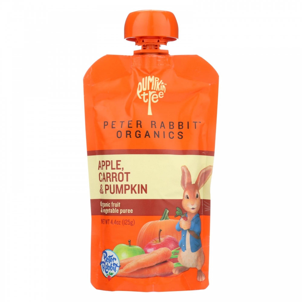 Peter Rabbit Organics Baby Food - Organic - Vegetable and Fruit Puree - Pumpkin Carrot and Apple - 4.4 oz - 10개 묶음상품