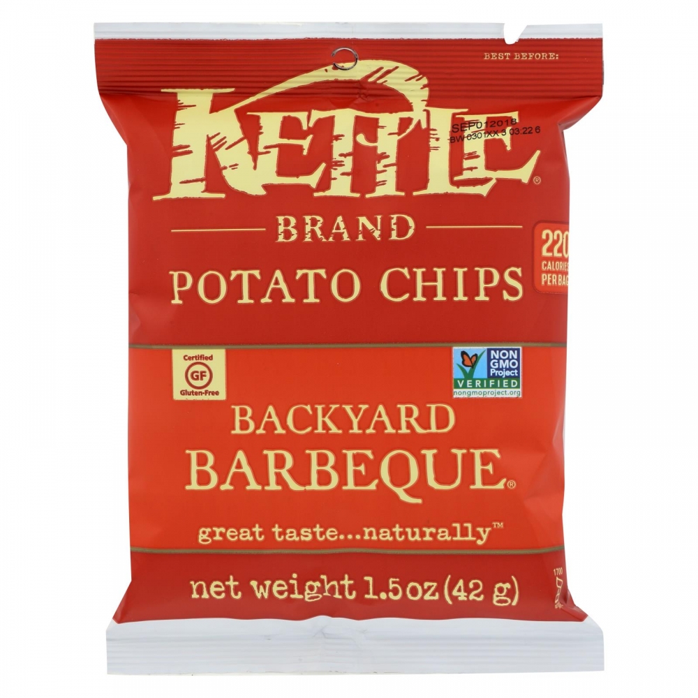 Kettle Brand Potato Chips - Backyard Barbeque - 1.5 oz - 24개 묶음상품