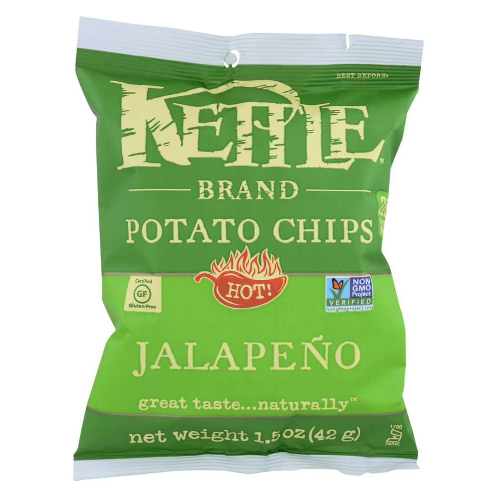 Kettle Brand Potato Chips - Jalapeno - Hot - 1.5 oz - 24개 묶음상품
