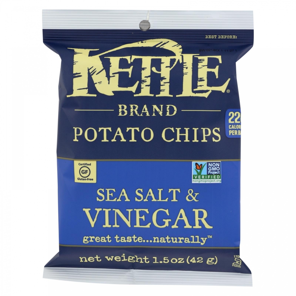 Kettle Brand Potato Chips - Sea Salt and Vinegar - 1.5 oz - 24개 묶음상품