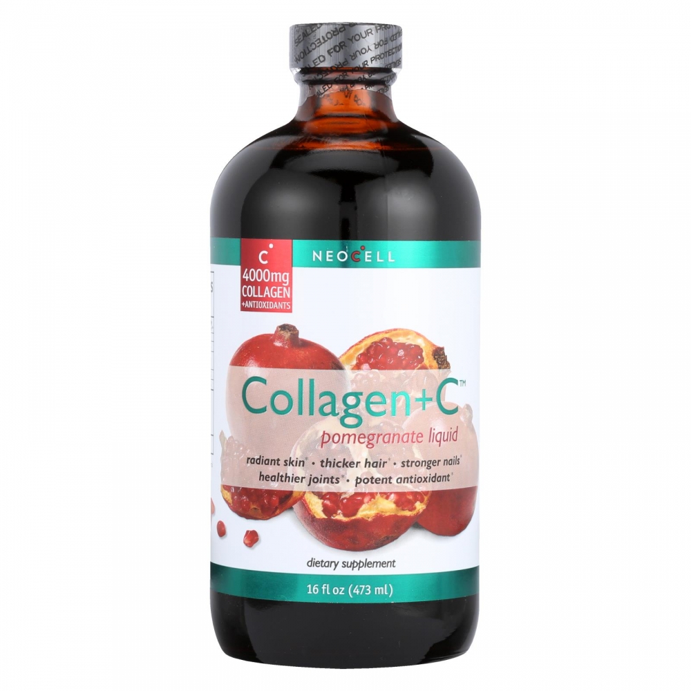 NeoCell Laboratories Collagen Plus Vitamin C - Pomegranate Liquid - 16 oz