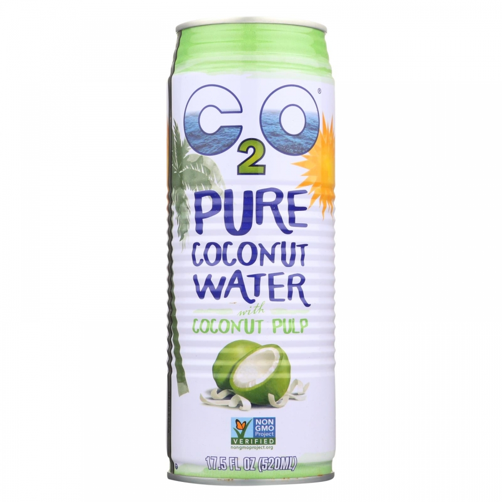 C2O - Pure Coconut Water Pure Pulp Coconut Water - 12개 묶음상품 - 17.5 fl oz