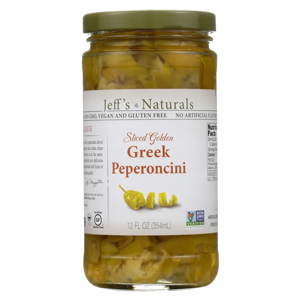 Jeff's Natural Jeff's Natural Greek Pepperoncini - Greek Pepperoncini - 6개 묶음상품 - 12 oz.