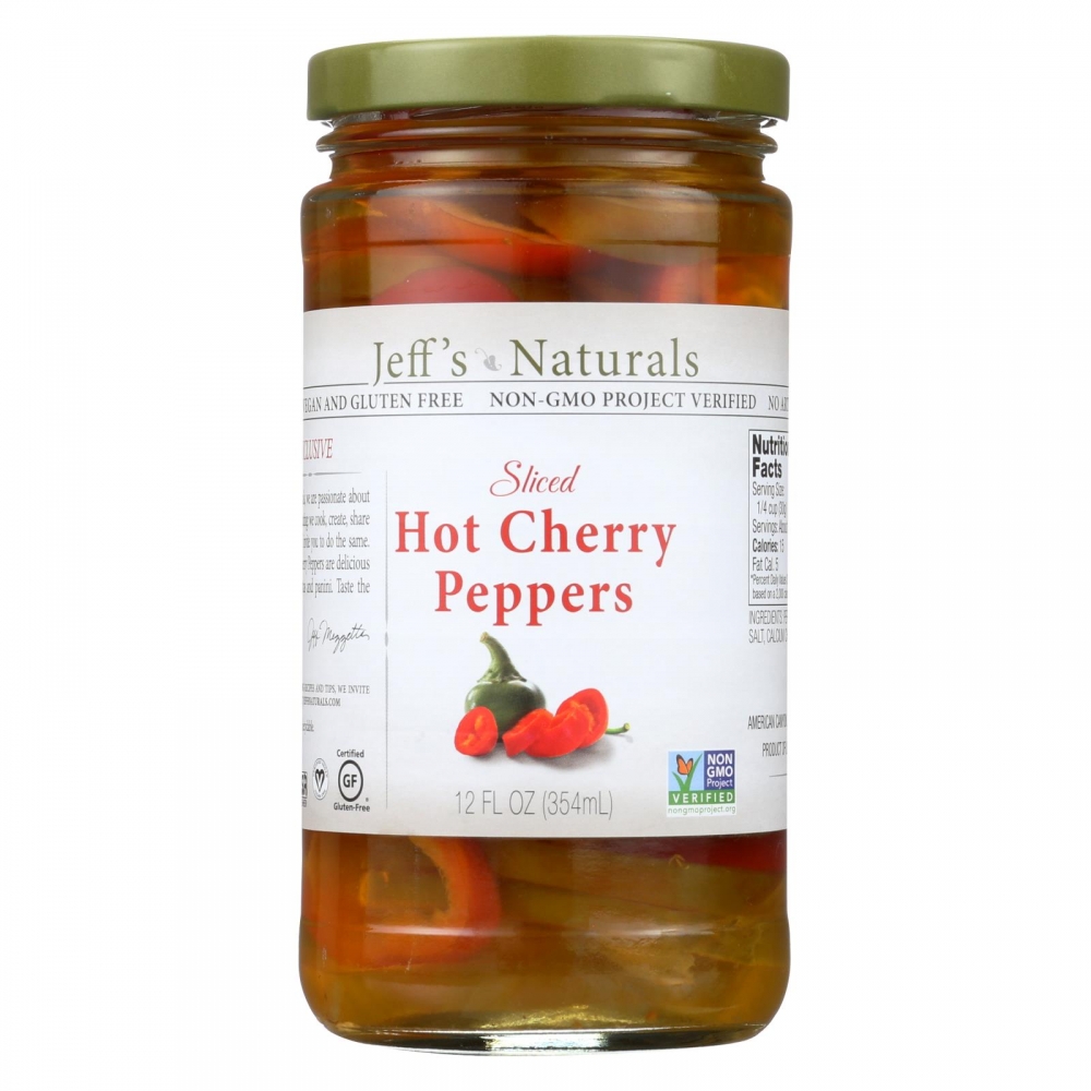 Jeff's Natural Jeff's Natural Hot Cherry Pepper - Hot Cherry Pepper - 6개 묶음상품 - 12 oz.