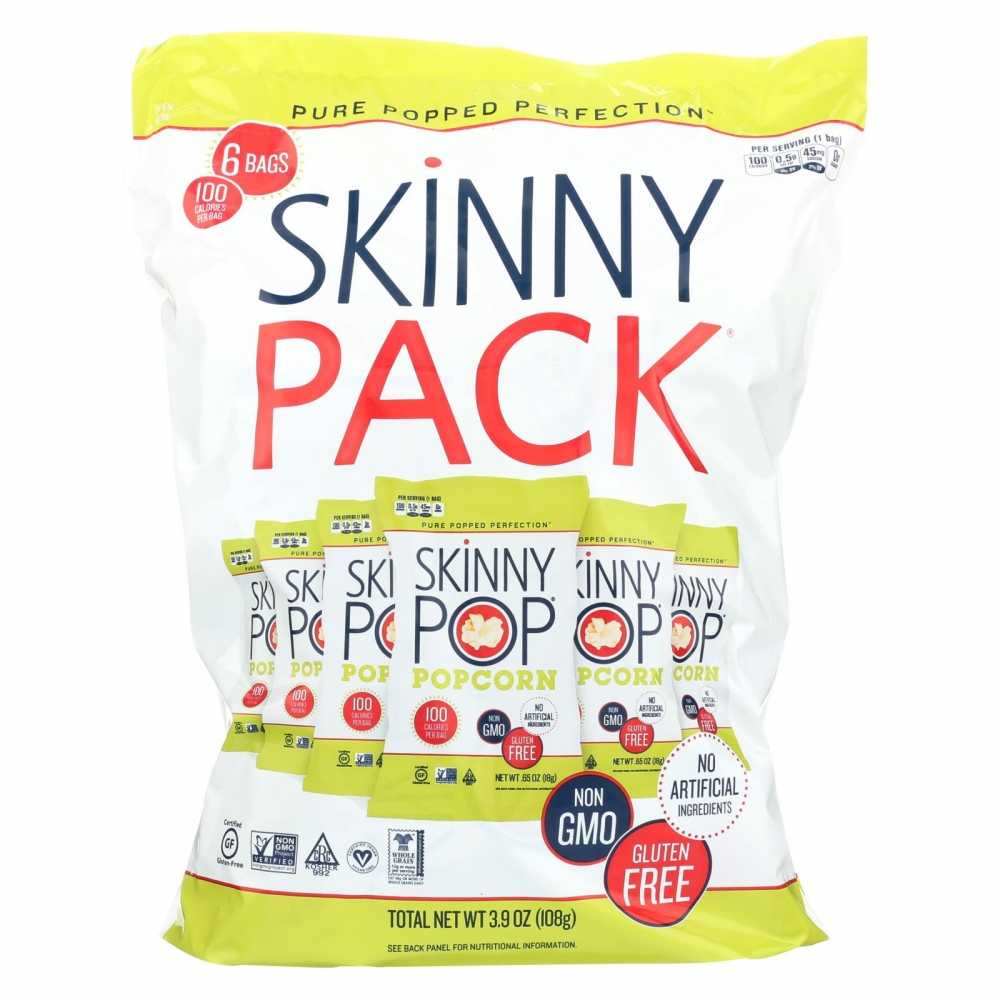 Skinnypop Popcorn 100 Calorie Popcorn Bags - 10개 묶음상품 - 0.65 oz.