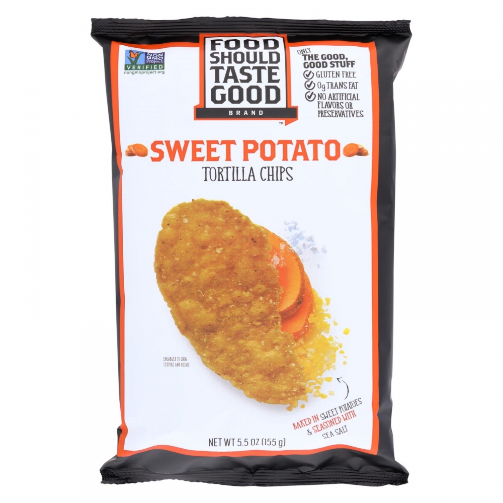 Food Should Taste Good Sweet Potato Tortilla Chips - Sweet Potato - 12개 묶음상품 - 5.5 oz.