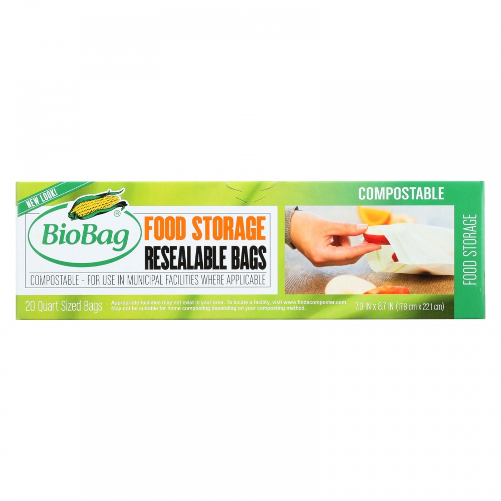 BioBag - Resealable Food Storage Bags - 12개 묶음상품 - 20 Count