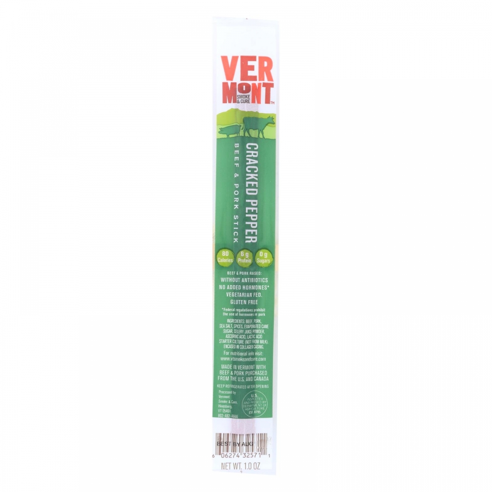 Vermont Smoke And Cure RealSticks - Cracked Pepper - 1 oz - 24개 묶음상품