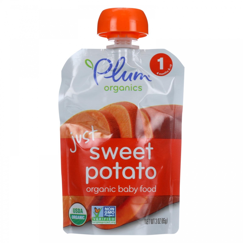 Plum Organics Just Veggie Baby Food - Sweet Potato - 6개 묶음상품 - 3 oz.