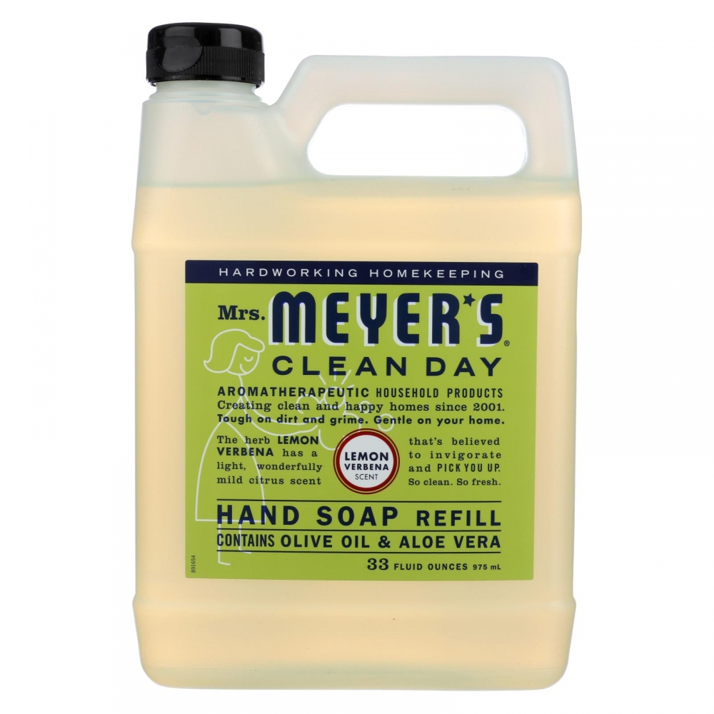 Mrs. Meyer's Clean Day - Liquid Hand Soap Refill - Lemon Verbena - 6개 묶음상품 - 33 fl oz.