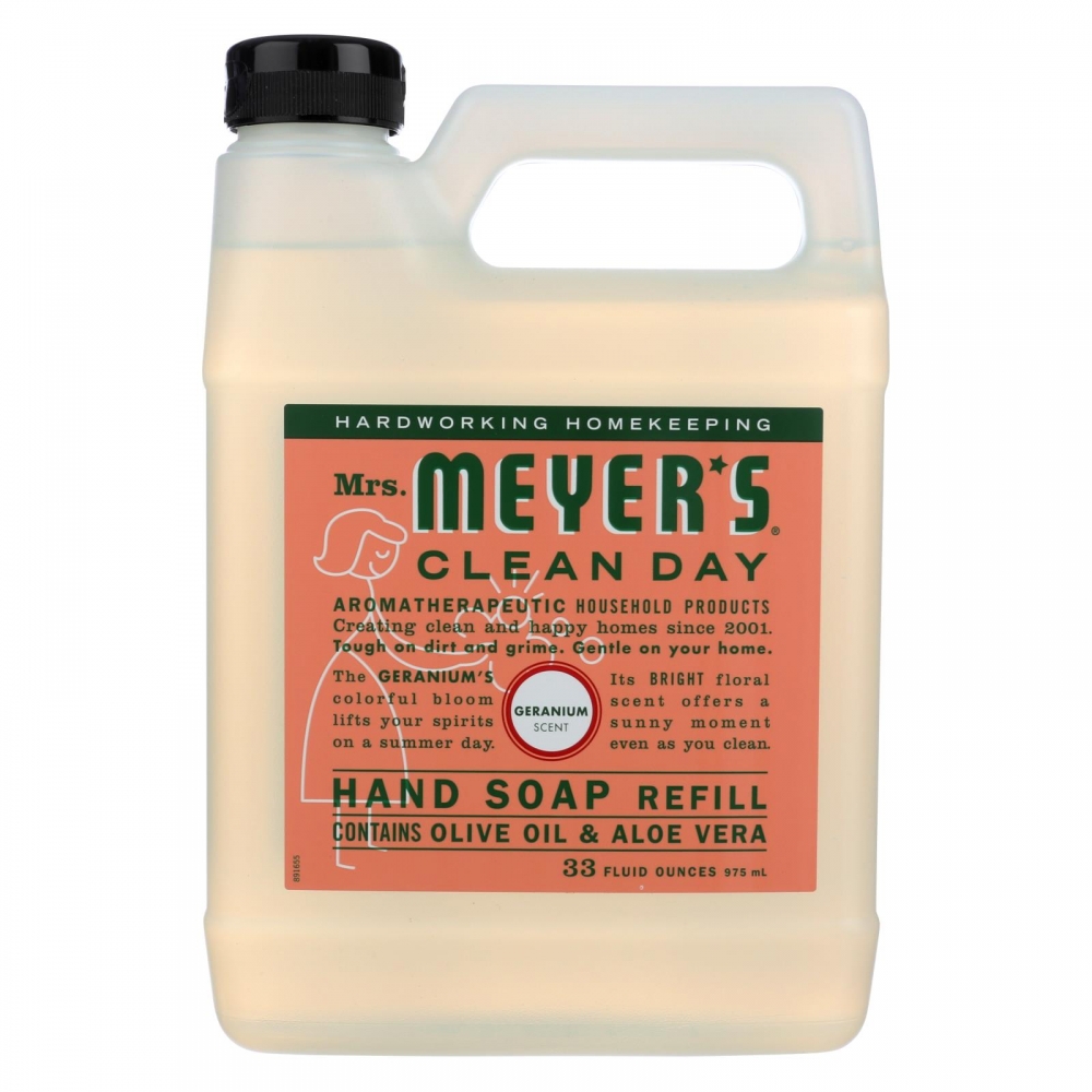 Mrs. Meyer's Clean Day - Liquid Hand Soap Refill - Geranium - 6개 묶음상품 - 33 fl oz.
