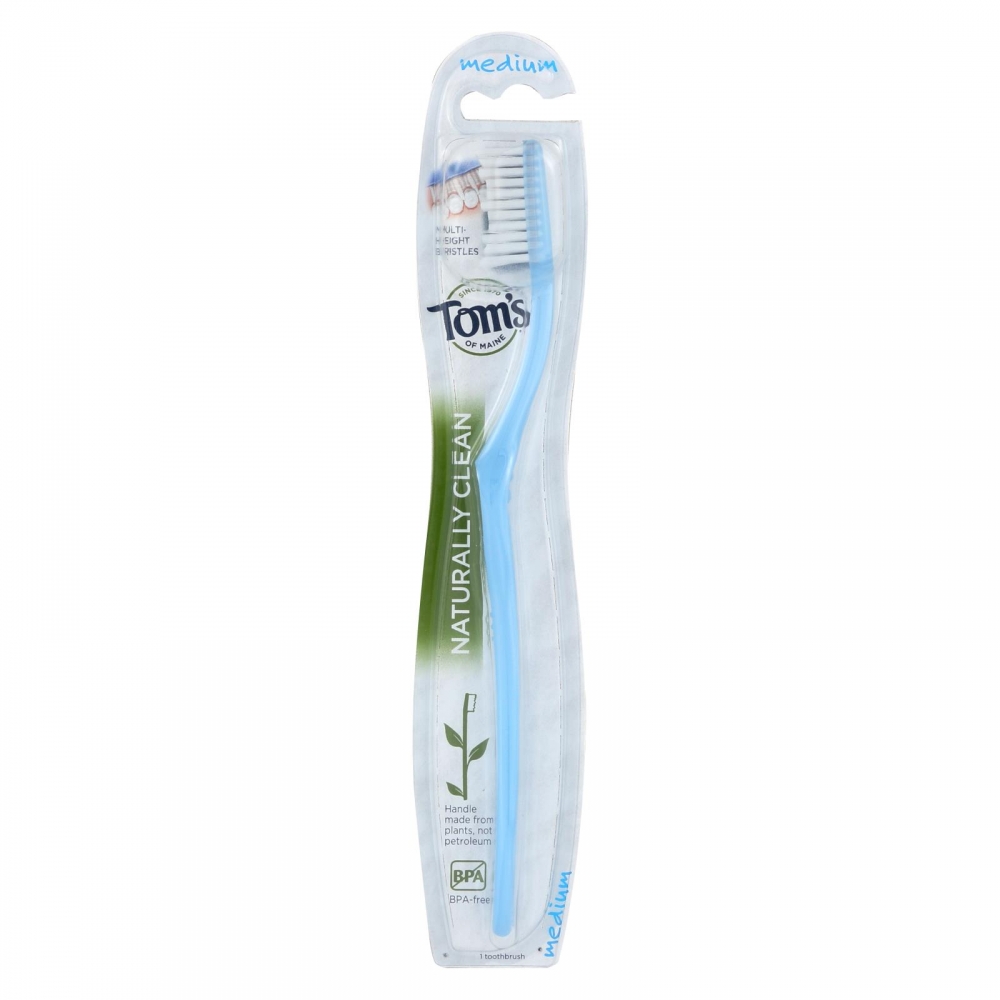 Tom's of Maine Toothbrush - Naturally Clean - Adult - Medium - 1 Count - 6개 묶음상품