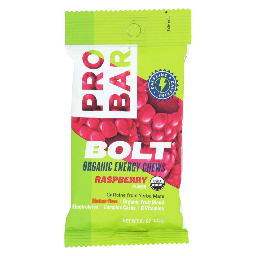Probar Bolt Energy Chews - Organic Raspberry - 2.1 oz - 12개 묶음상품