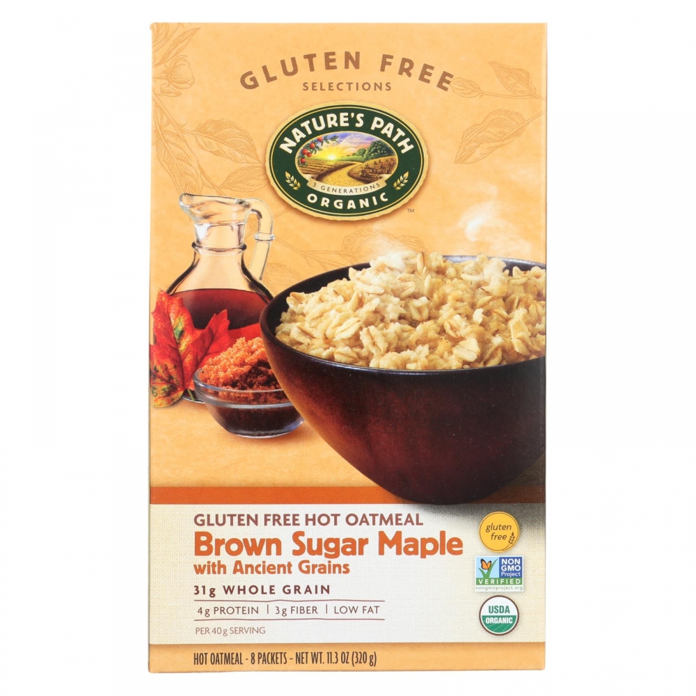 Nature's Path Organic Hot Oatmeal - Brown Sugar Maple - 6개 묶음상품 - 11.3 oz.