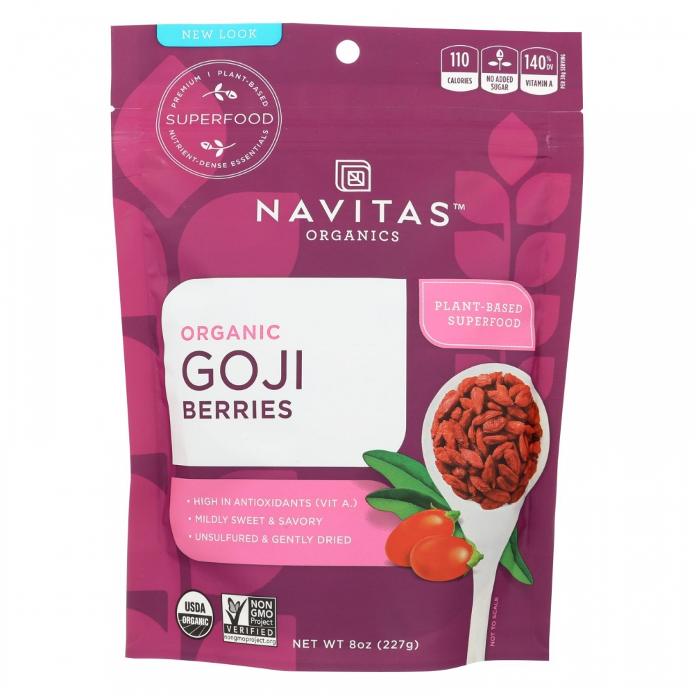 Navitas Naturals Goji Berries - Organic - Sun-Dried - 8 oz - 12개 묶음상품