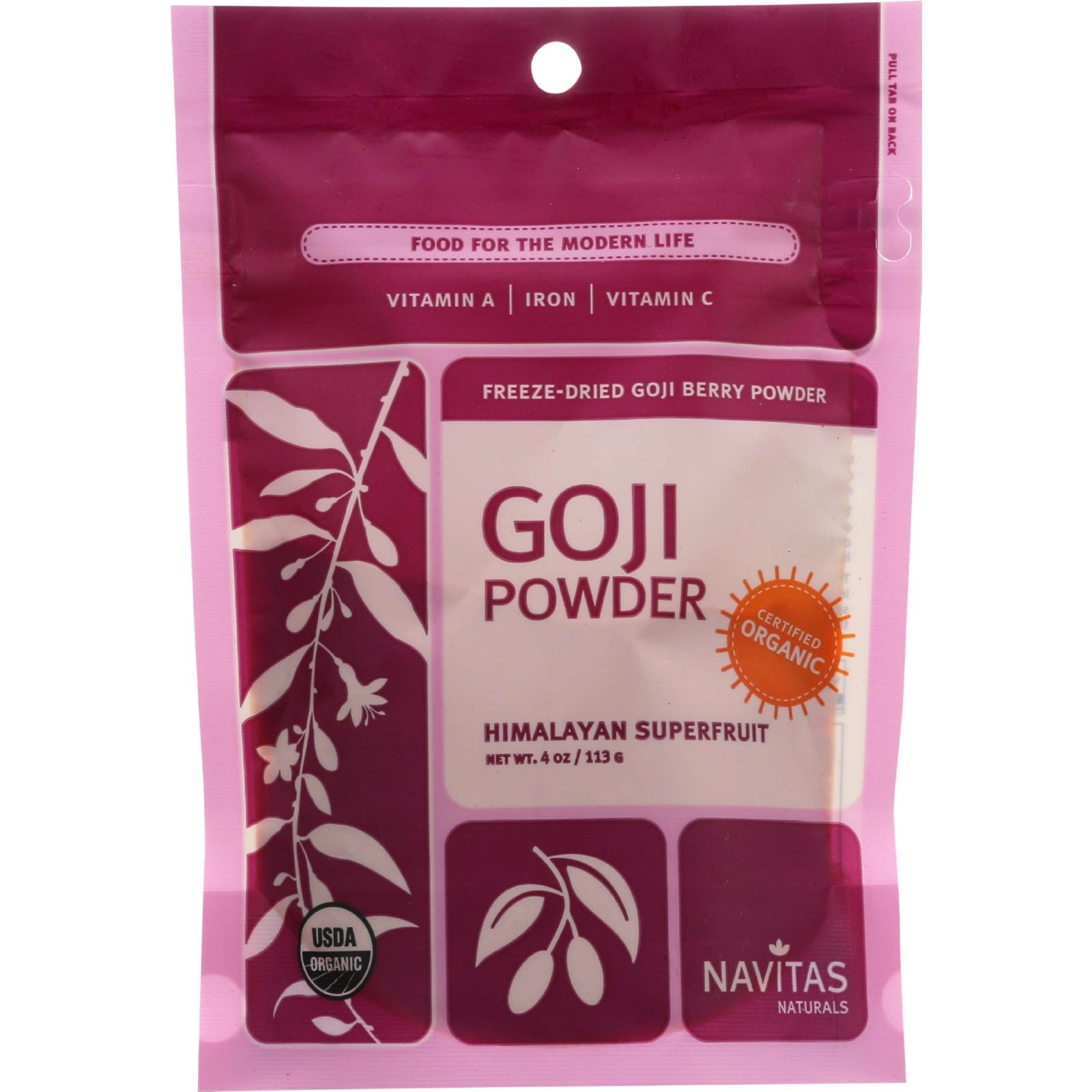 Navitas Naturals Goji Berry Powder - Organic - Freeze-Dried - 4 oz - 12개 묶음상품