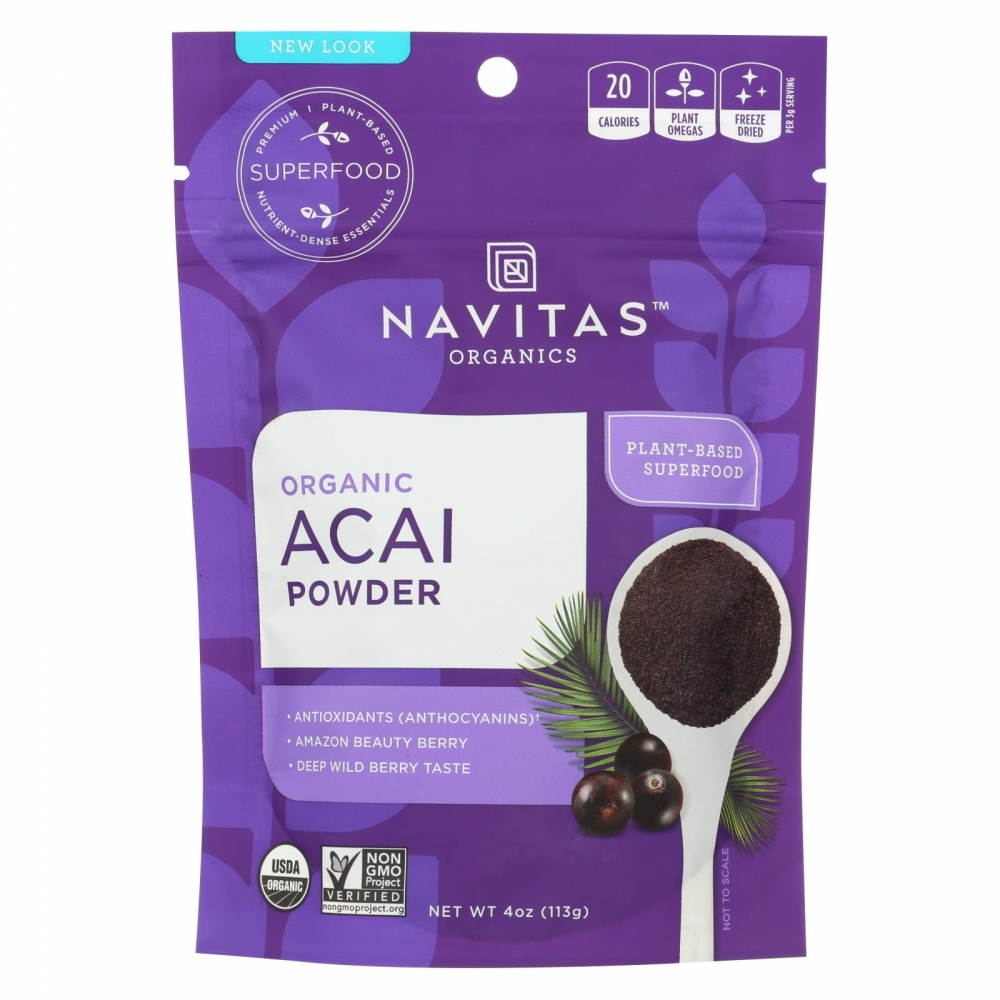 Navitas Naturals Acai Powder - Organic - Freeze-Dried - 4 oz - 12개 묶음상품