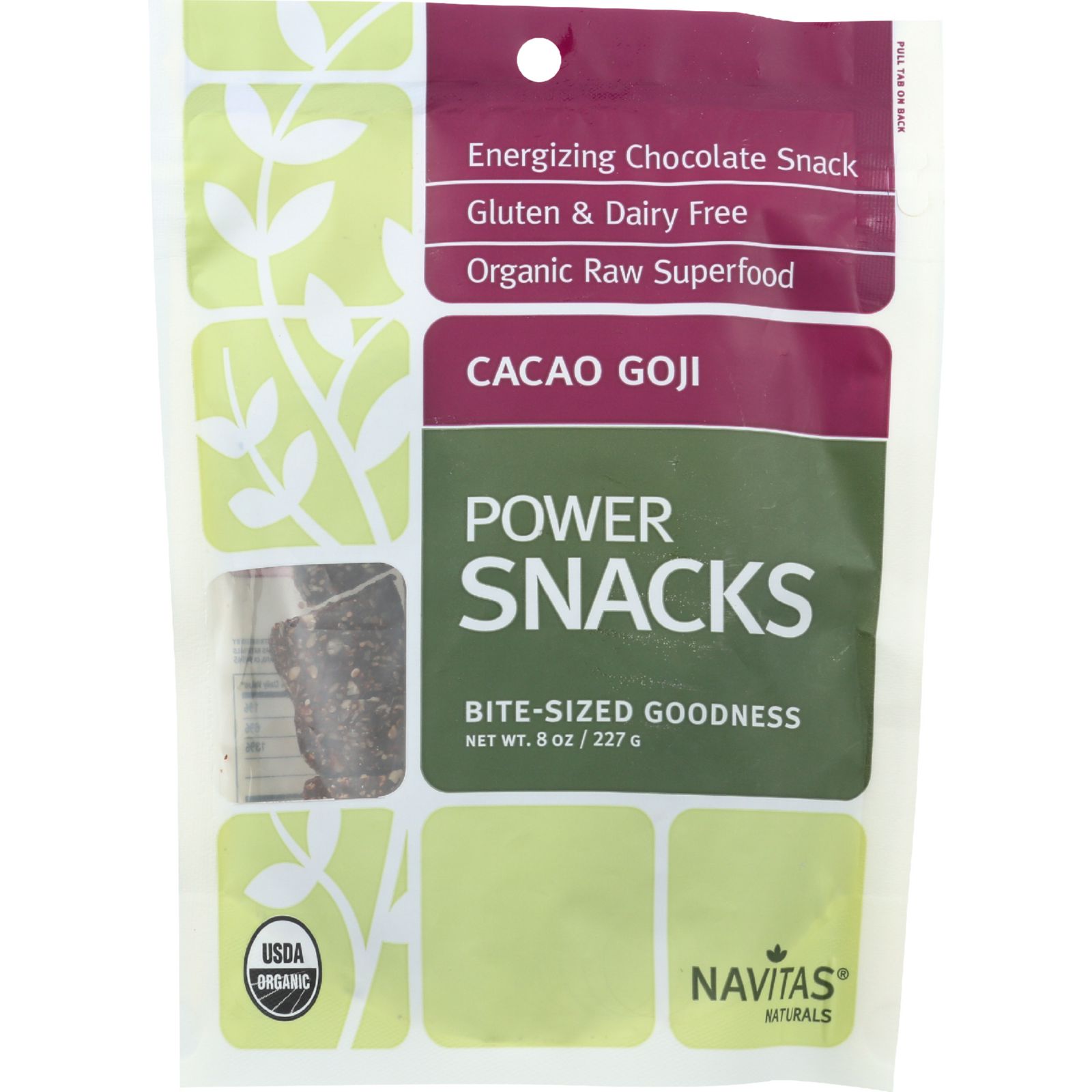 Navitas Naturals Snacks - Organic - Power - Cacao Goji - 8 oz - 12개 묶음상품