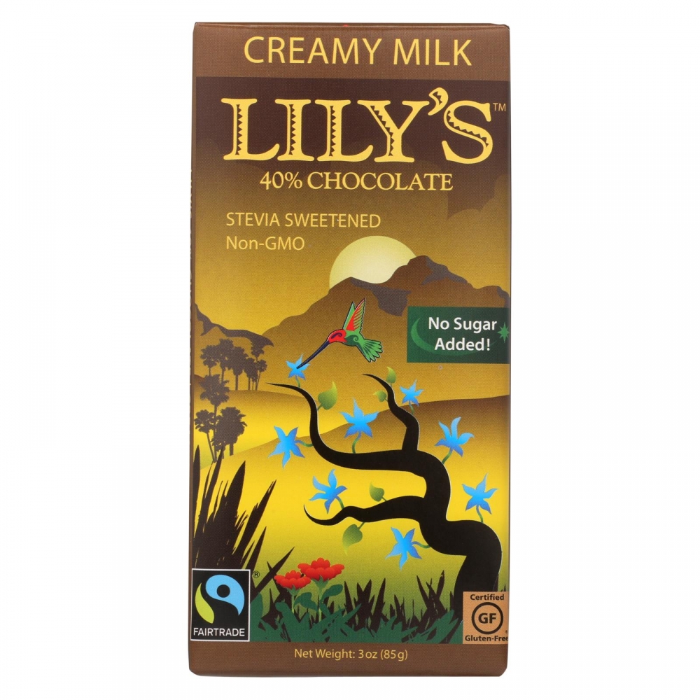 Lily's Sweets Chocolate Bar - Creamy Milk Chocolate - 40 Percent Cocoa - 3 oz Bars - 12개 묶음상품