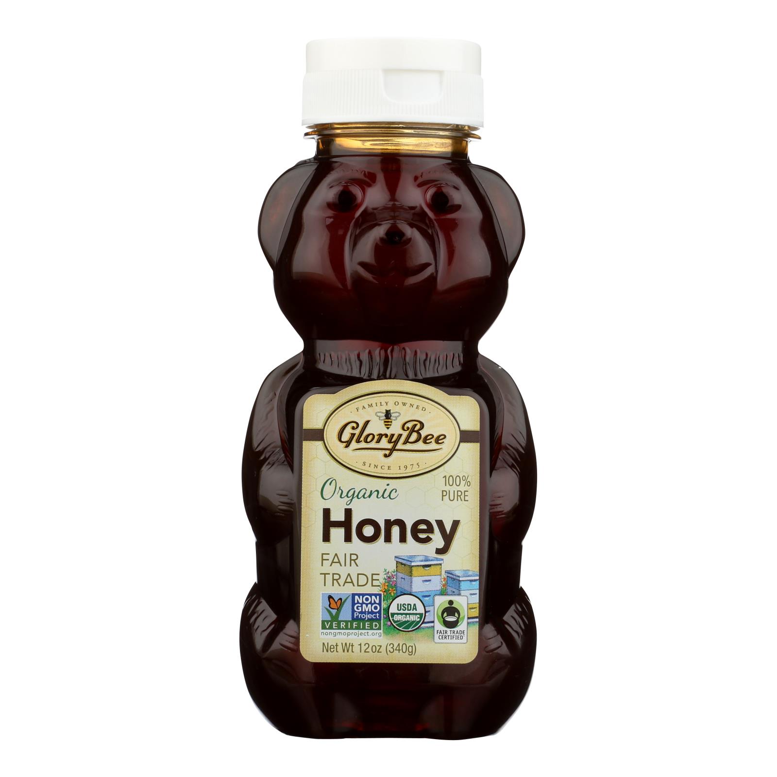 Glorybee - Honey Organic Ft Squeeze Bear - Case of 6 - 12 FZ