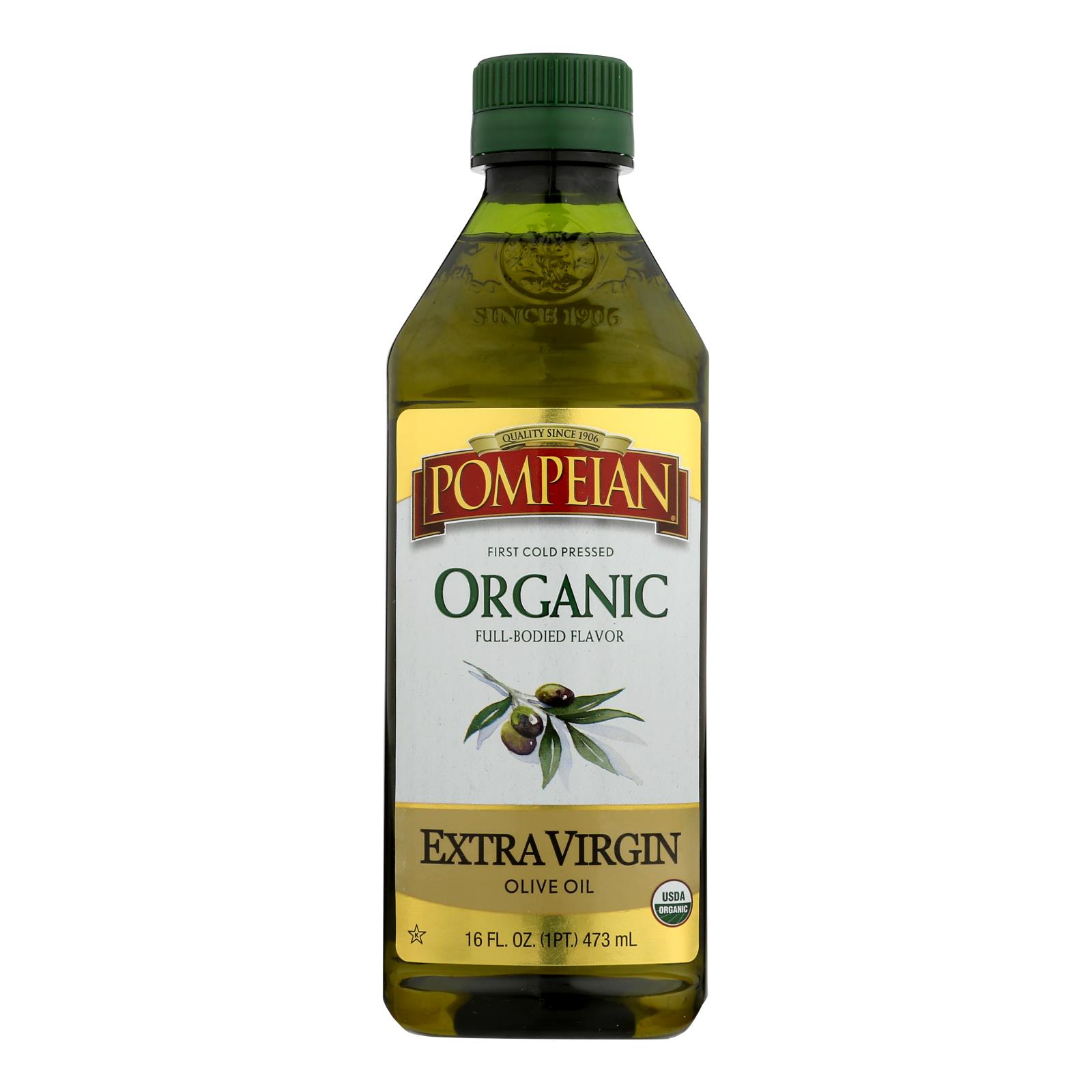 Pompeian Organic Extra Vigin Olive Oil - 6개 묶음상품 - 16 FZ