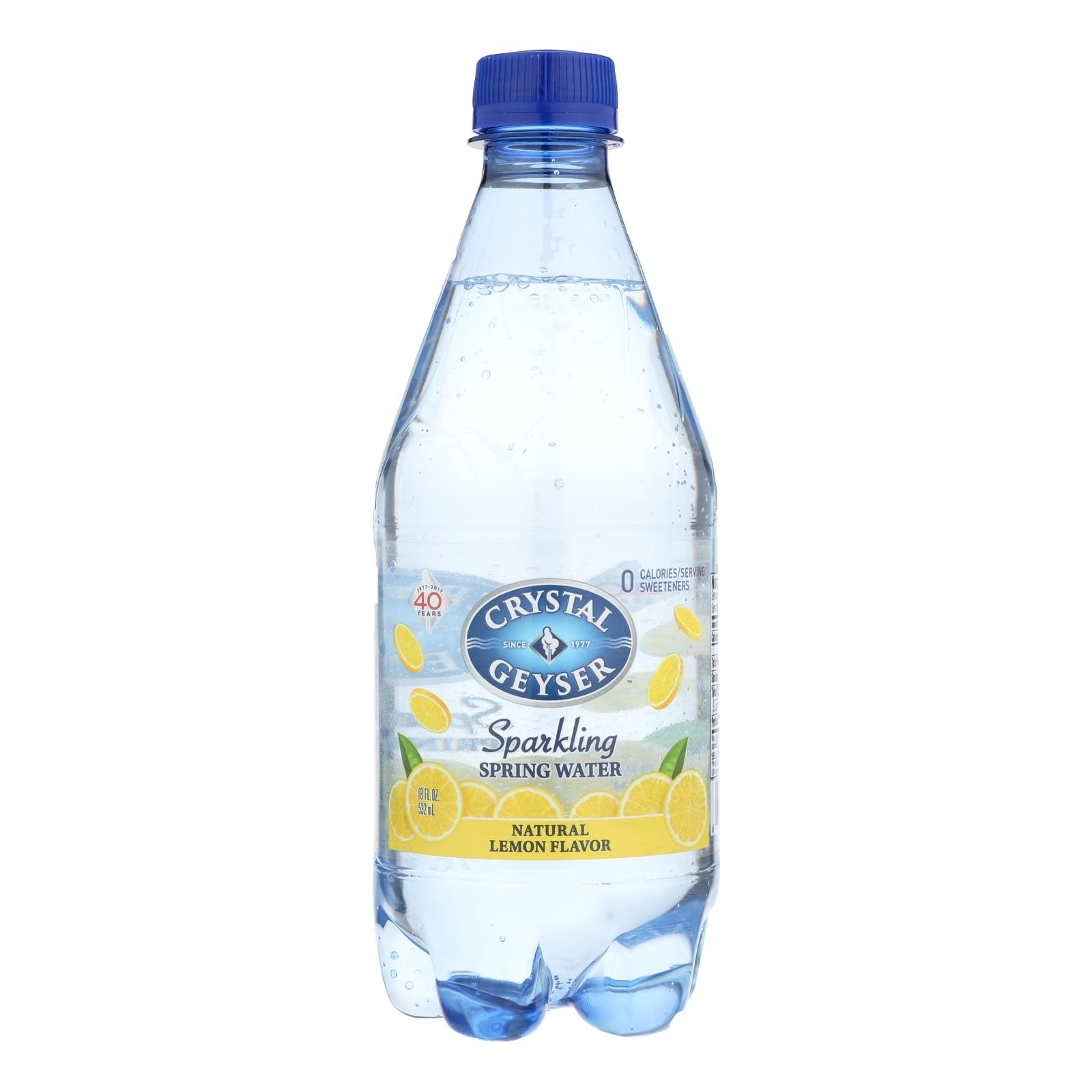 Crystal Geyser Sparkling Mineral Water Natural Lemon - Case of 6 - 4/18 FZ