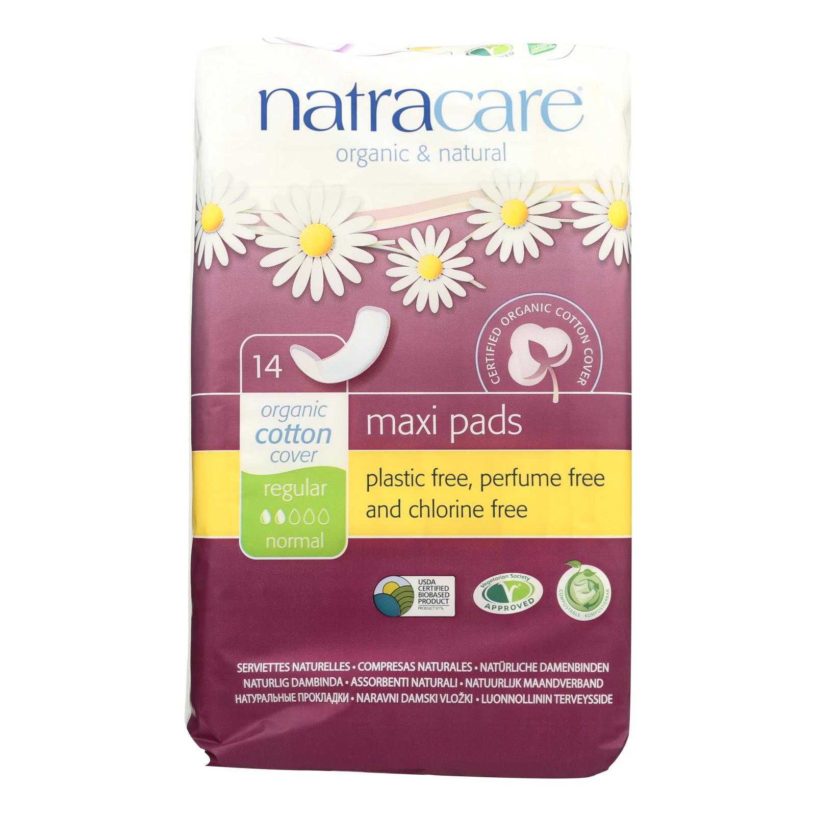 Natracare Organic & Natural Maxi Pads - 12개 묶음상품 - 14 CT