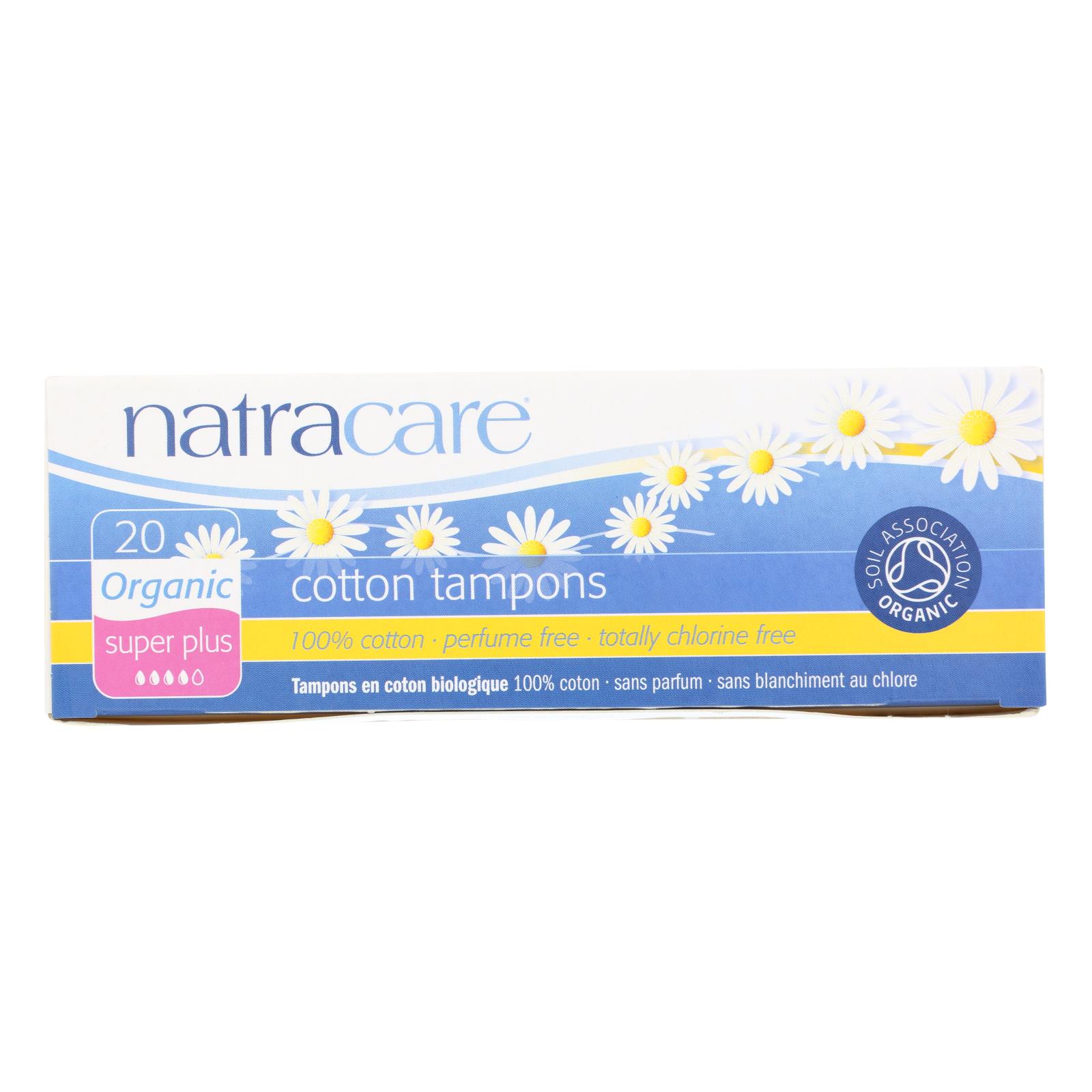 Natracare Organic Cotton Super Plus Tampons - 12개 묶음상품 - 20 CT