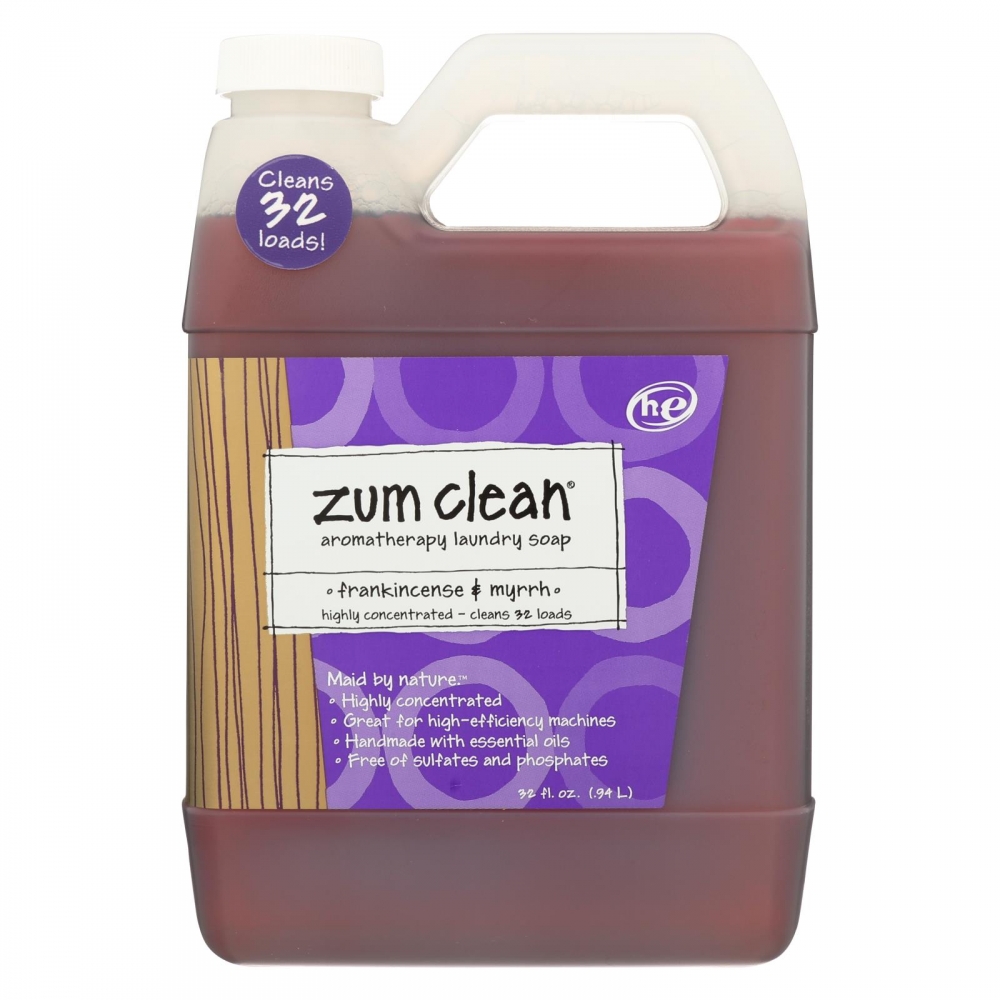 Zum - Clean Laundry Soap - Frankincense and Myrrh - 8개 묶음상품 - 32 oz.