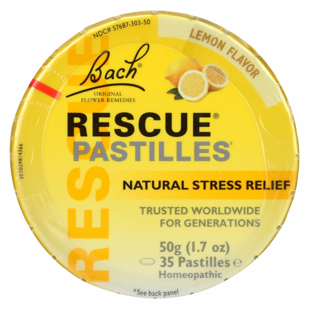 Bach Rescue Remedy Pastilles - Lemon - 50 grm - 12개 묶음상품