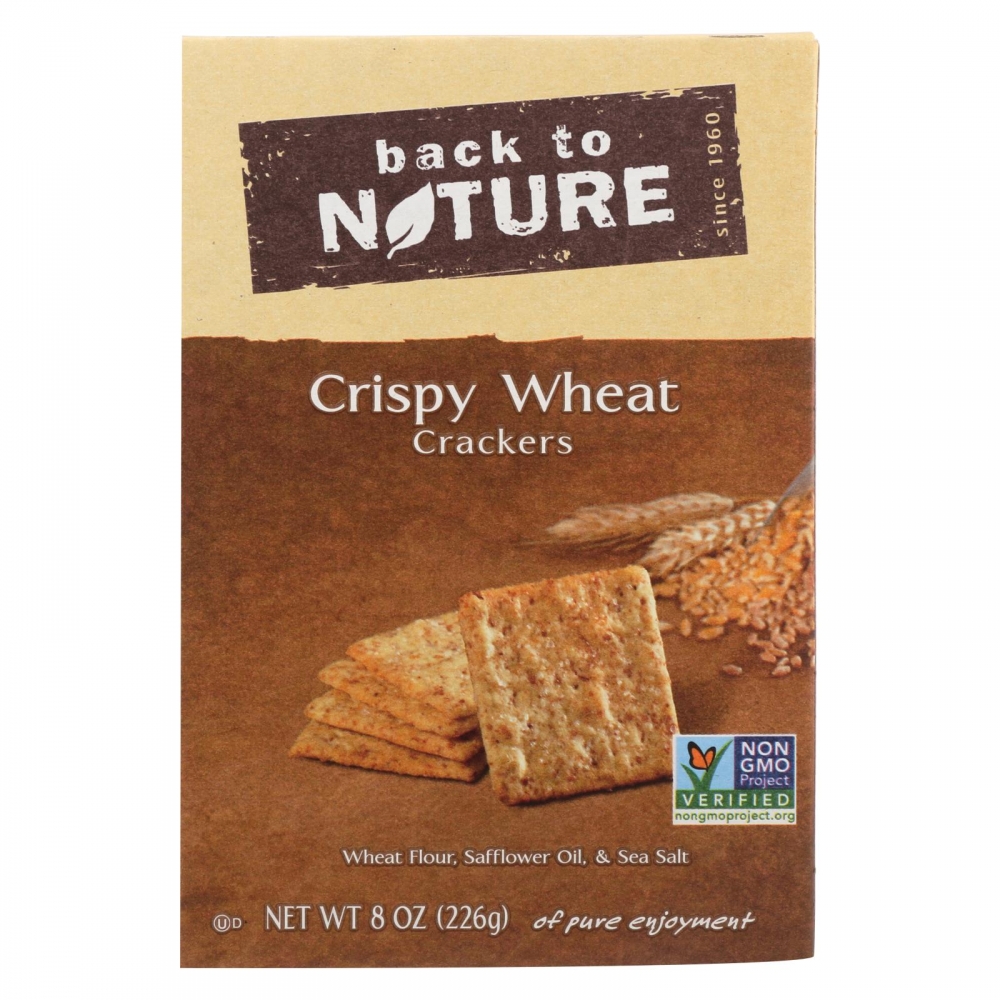 Back To Nature Crispy Crackers - Wheat - 6개 묶음상품 - 8 oz.