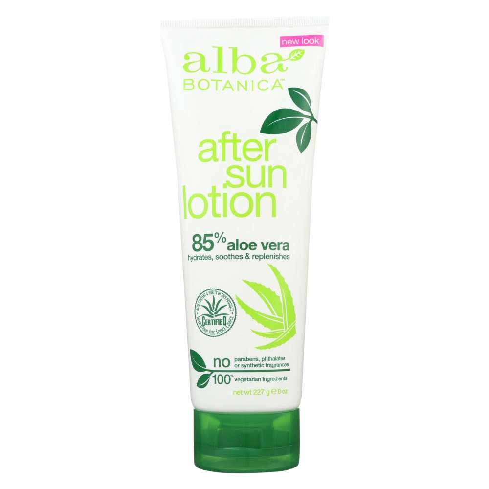 Alba Botanica - After Sun Lotion - 85% Aloe - 8 oz
