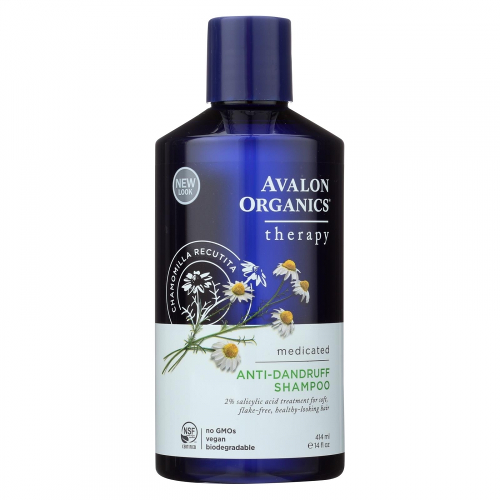 Avalon Active Organics Shampoo - Anti Dandruff - 14 oz