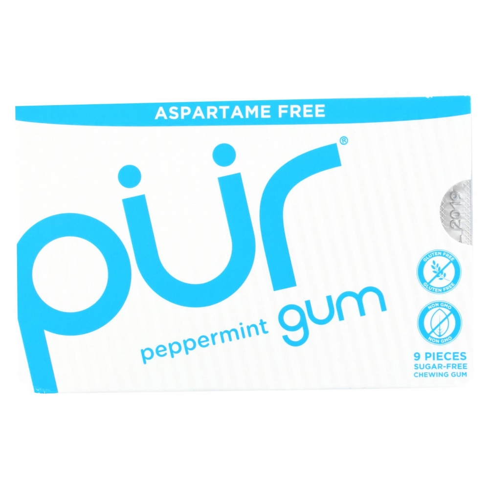 Pur Gum - Peppermint - Aspartame Free - 9 Pieces - 12.6 g - 12개 묶음상품