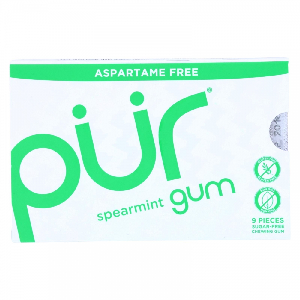 Pur Gum - Spearmint - Aspartame Free - 9 Pieces - 12.6 g - 12개 묶음상품