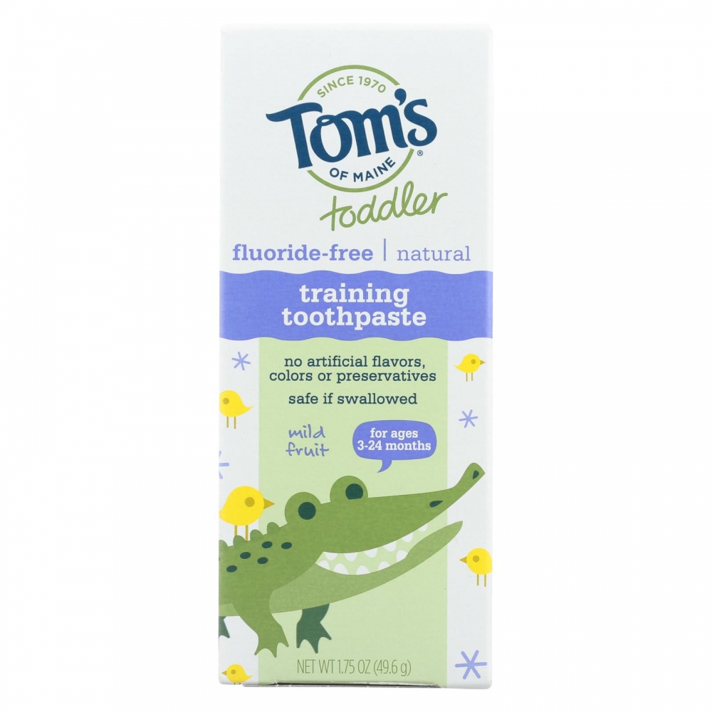Tom's of Maine Toothpaste - Toddler Training - Natural - Fluoride Free - Mild Fruit - 1.75 oz - 6개 묶음상품