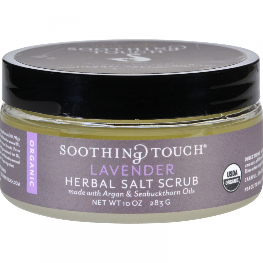 Soothing Touch Scrub - Organic - Salt - Herbal - Lavender - 10 oz