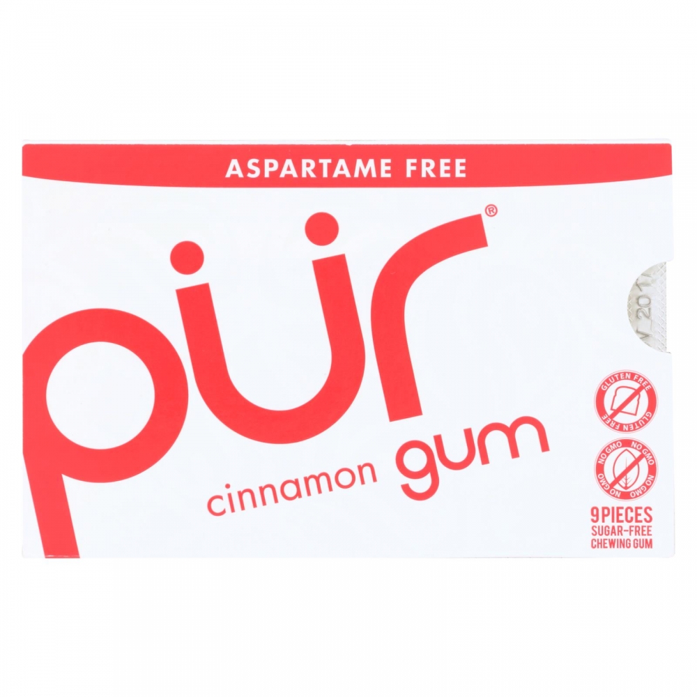 Pur Gum - Cinnamon - Aspartame Free - 9 Pieces - 12.6 g - 12개 묶음상품