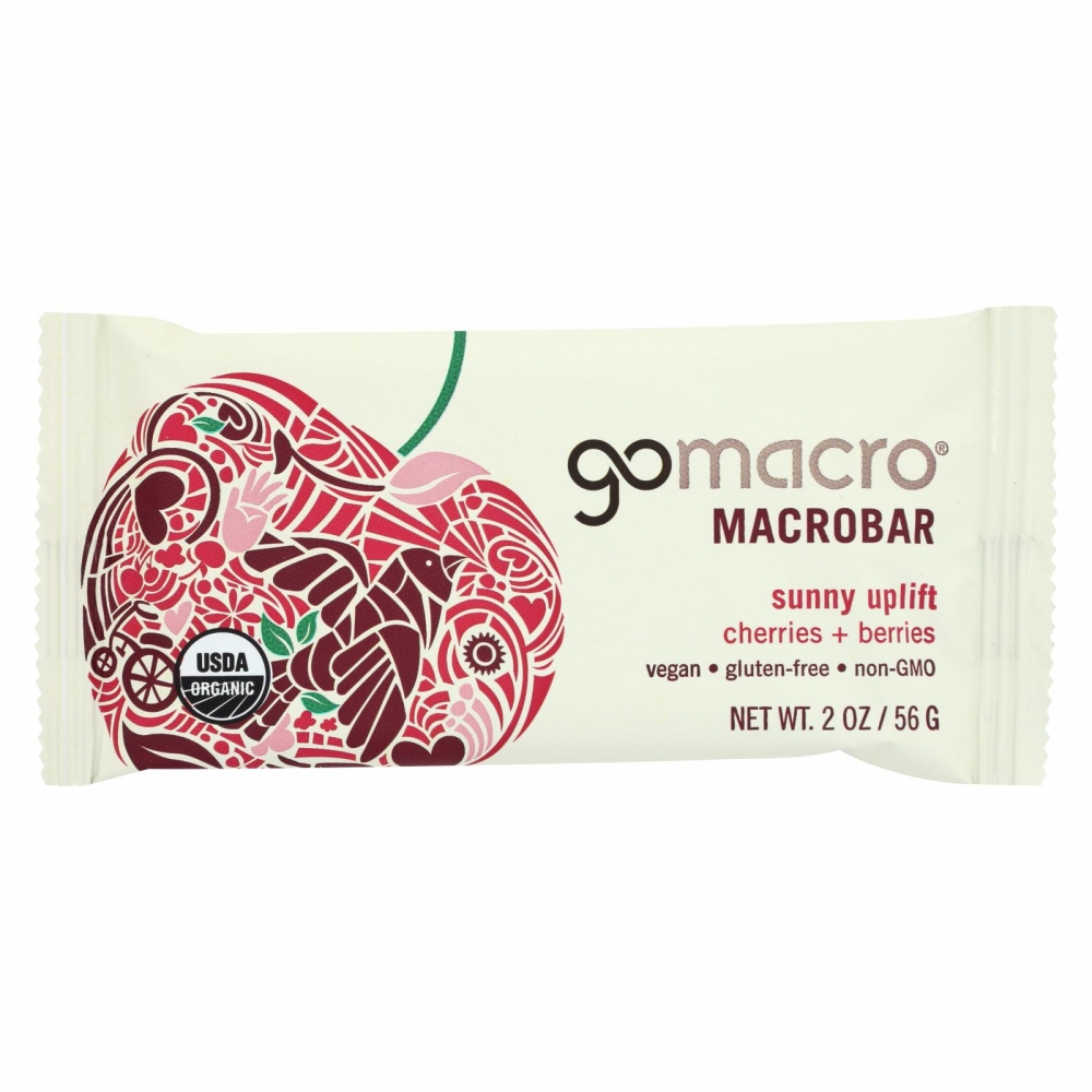 GoMacro Organic Macrobar - Cherries and Berries - 2 oz Bars - 12개 묶음상품