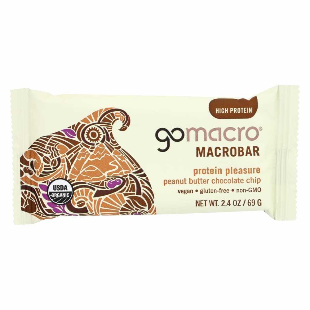 GoMacro Organic Macrobar - Peanut Butter Chocolate Chip - 2.5 oz Bars - 12개 묶음상품
