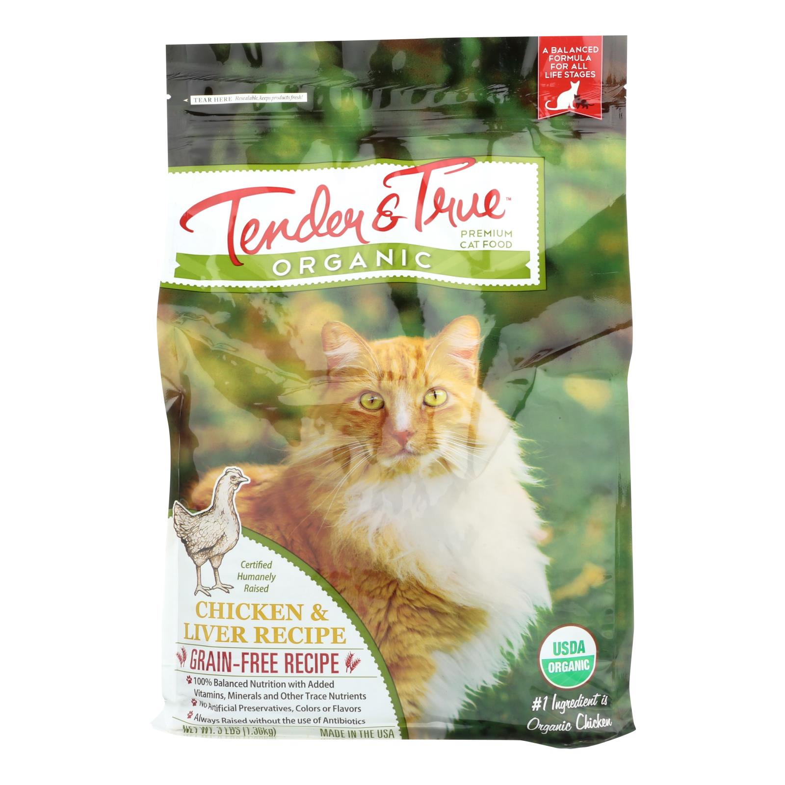 Tender & True Cat Food Chicken And Liver - 6개 묶음상품 - 3 LB