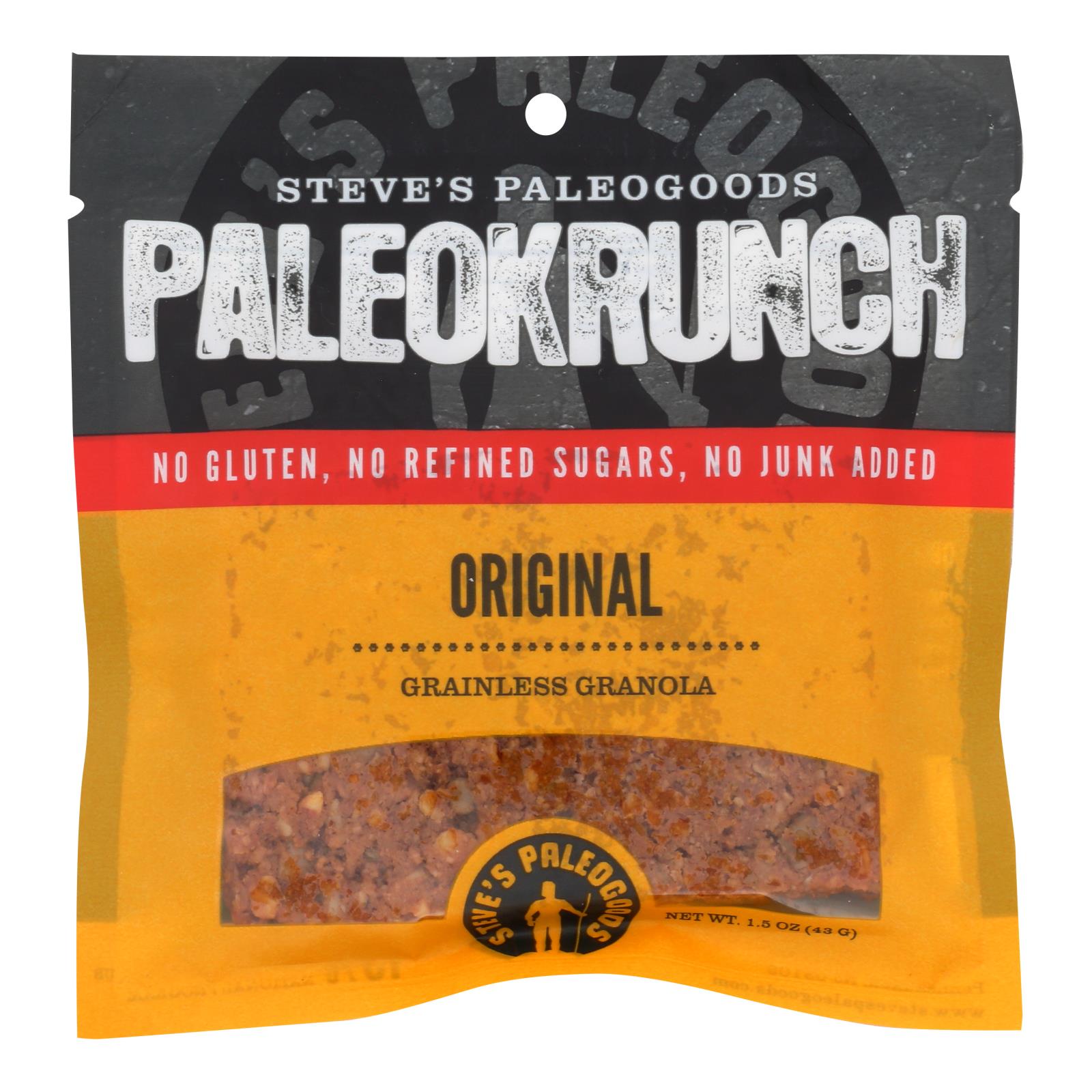 Steve’S Paleogoods Paleo Granola Bar Original Paleokrunch - Case of 12 - 1.5 OZ