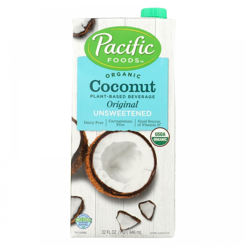 Pacific Natural Foods Coconut Original - Unsweetened - 12개 묶음상품 - 32 Fl oz.
