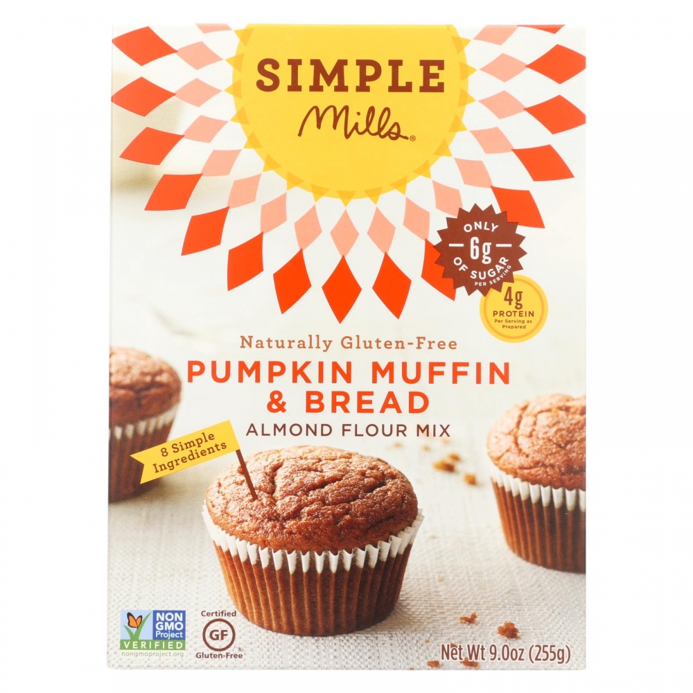 Simple Mills Almond Flour Pumpkin Muffin and Bread Mix - 6개 묶음상품 - 9 oz.